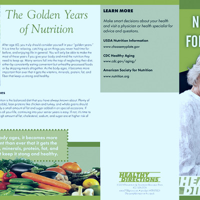 Nutrition for Seniors Pamphlet | Prevention Education Resources